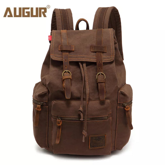 AUGUR New fashion men's backpack vintage canvas