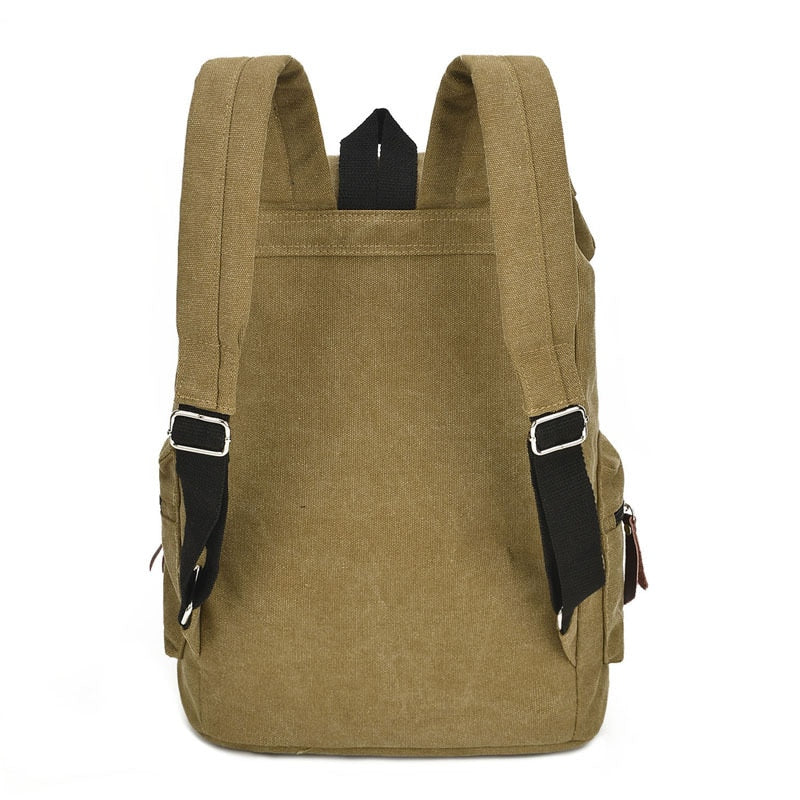 Hot Casual Men Canvas Travel Backpack Men's Vintage Student School Bag Big Laptop Rucksack Canvas Drawstring Backpack MX16