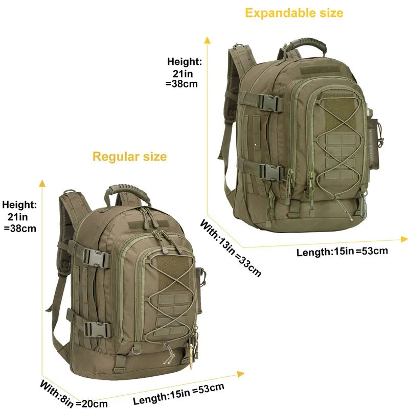 60L Large Military Tactical Backpack