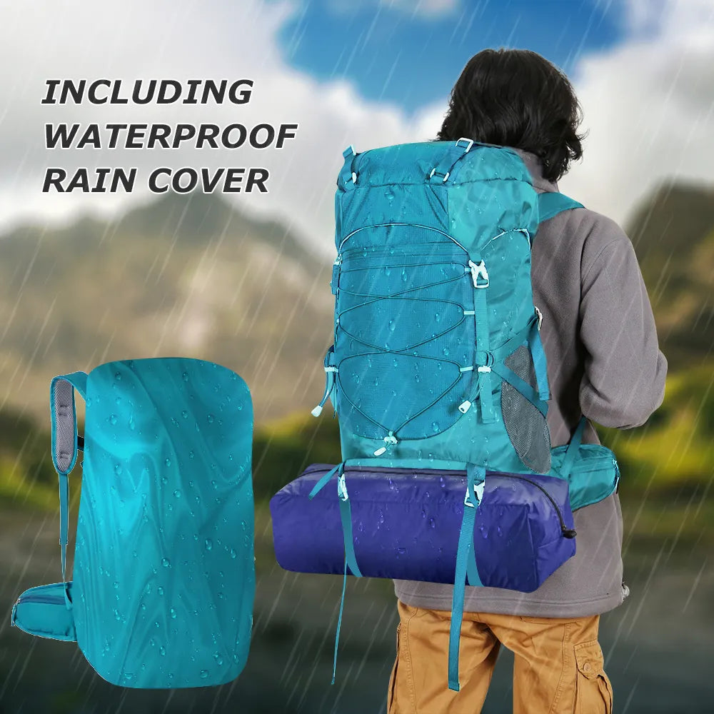 50L Hiking Backpack with Rain Cover