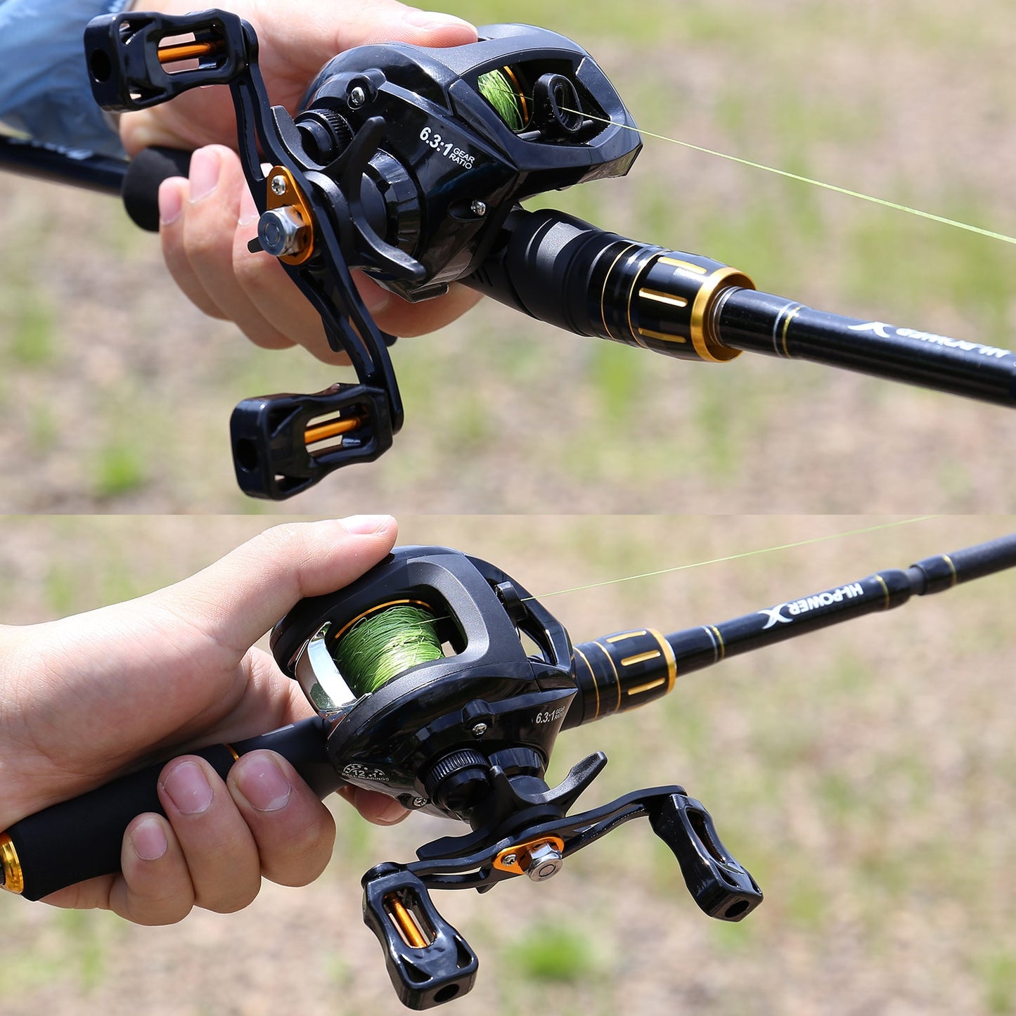 Fishing Rod Combo 2.1m 4 Sections Carbon Body EVA