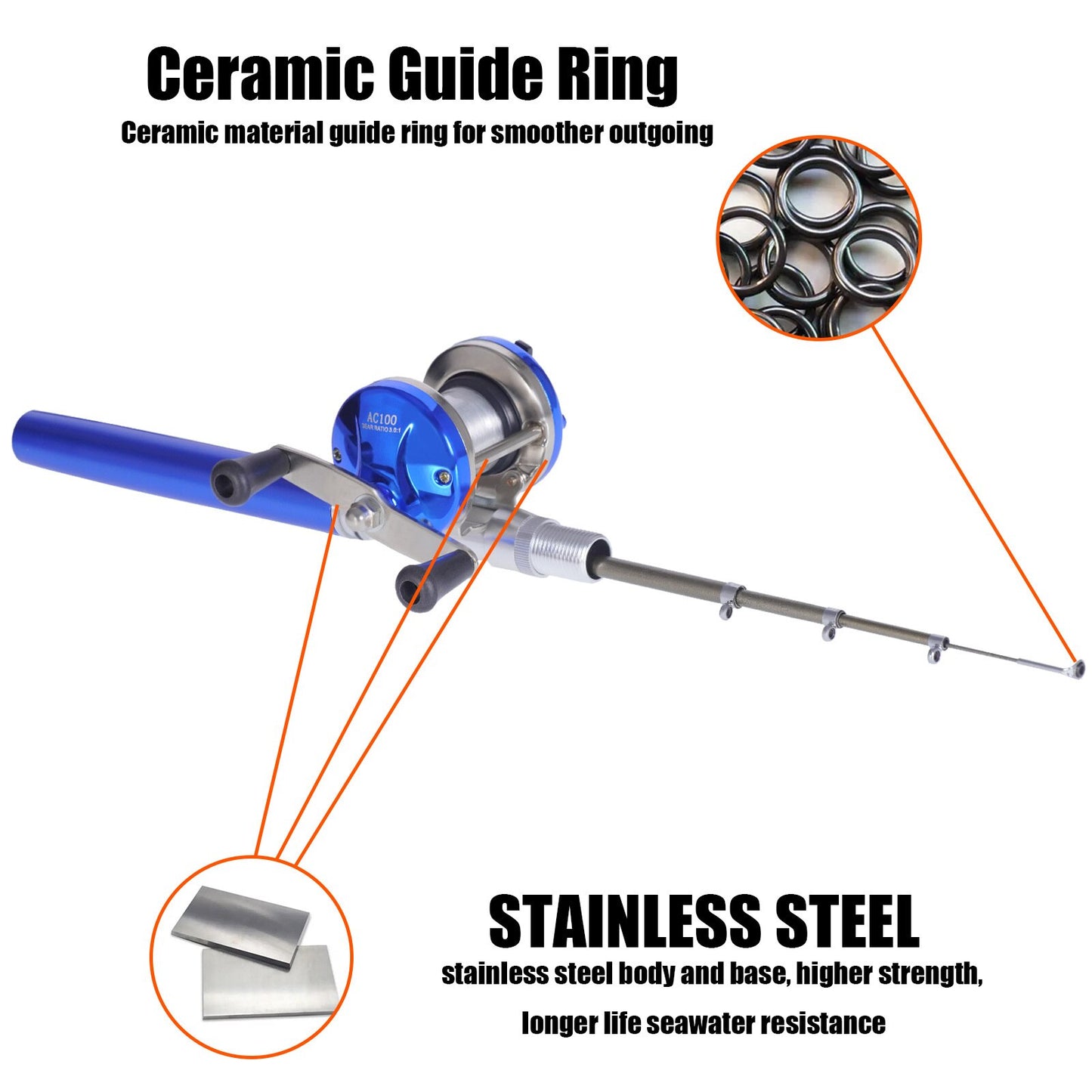 Telescopic Mini Fishing Rod ice fishing