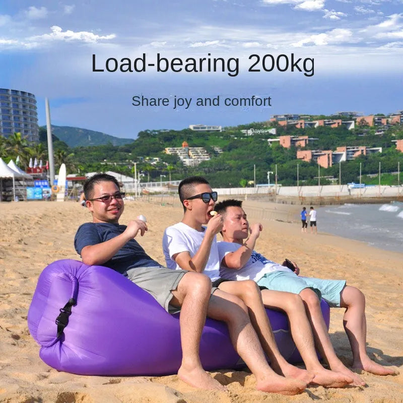 Inflatable Sofa Cushion Adults Kids Air Bed Lounger Couch Chair Bag Outdoor Picnic Swimming Pool Beach Camping Mat Portable Sofa