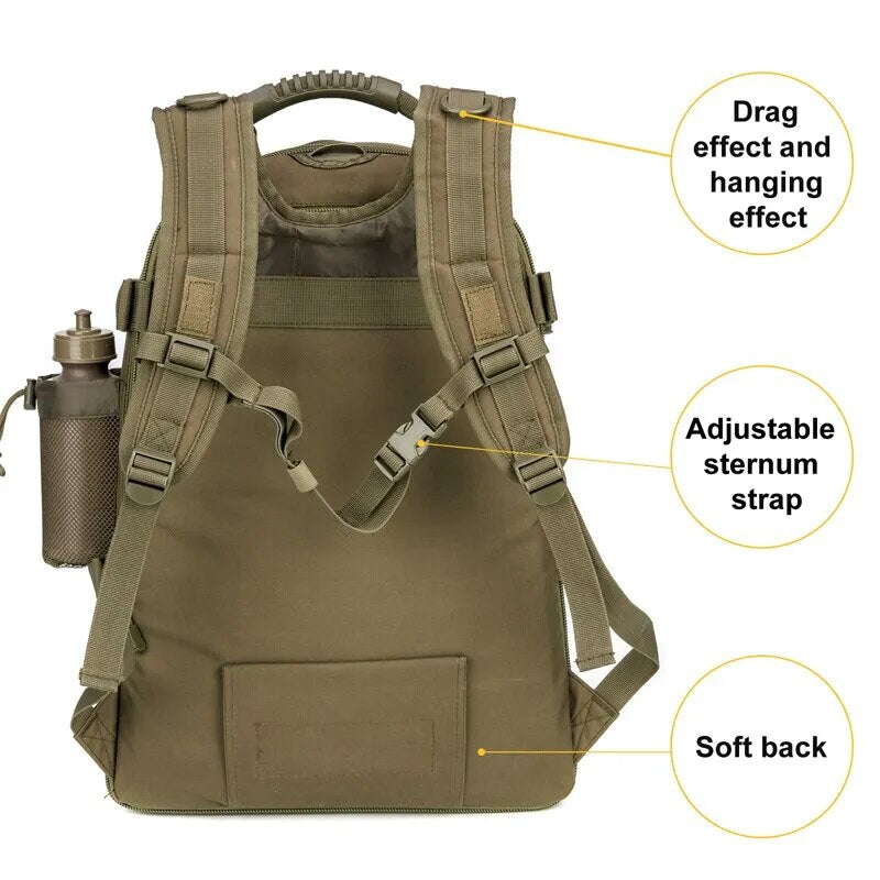 60L Large Military Tactical Backpack