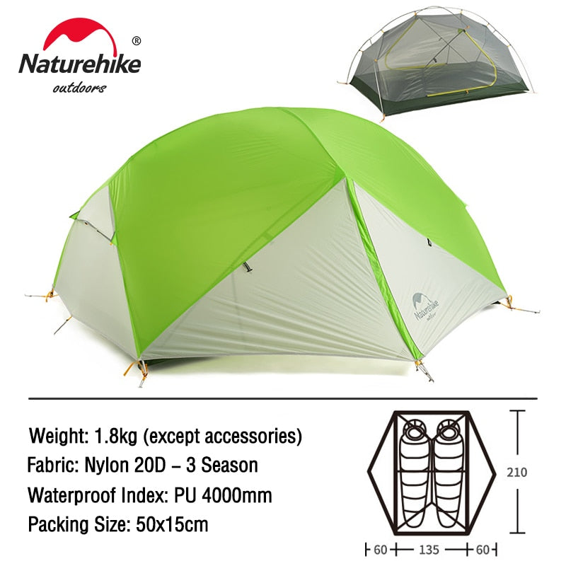 Naturehike Mongar 2 Person Ultralight Travel Tent