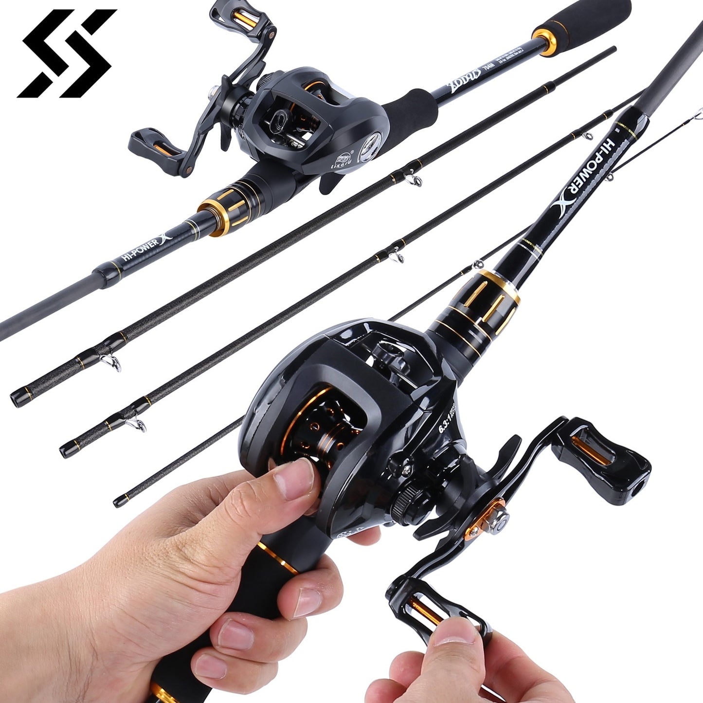 Fishing Rod Combo 2.1m 4 Sections Carbon Body EVA